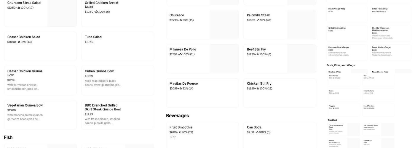 SOUTH MIAMI CAFE, INC. Menu