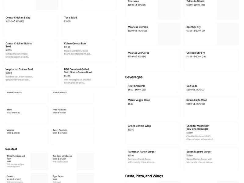 SOUTH MIAMI CAFE, INC. Menu