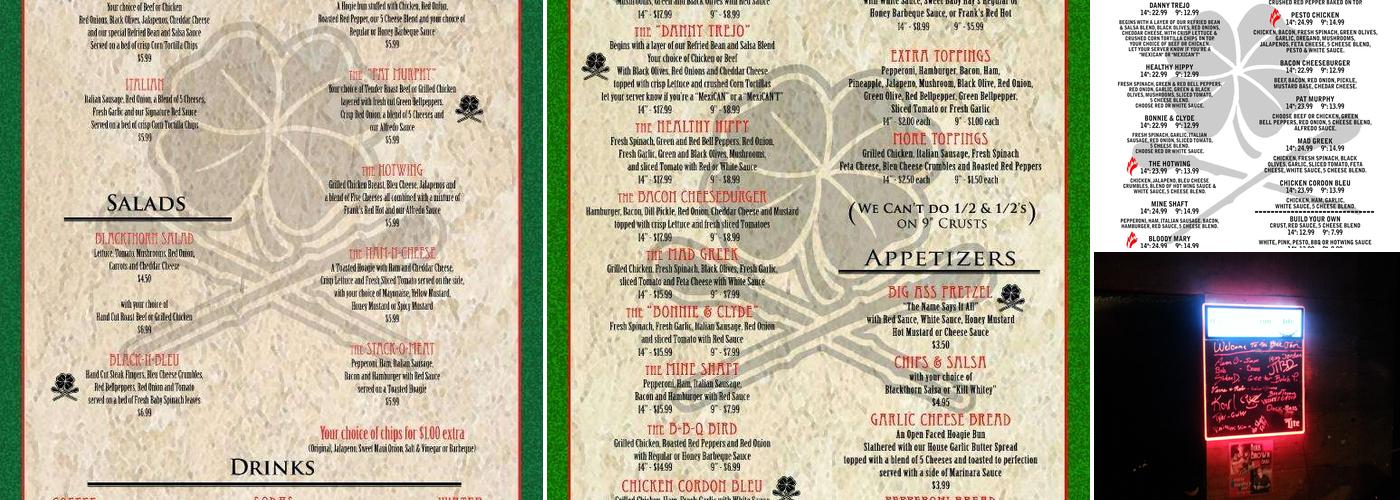 Blackthorn Pizza & Pub Menu