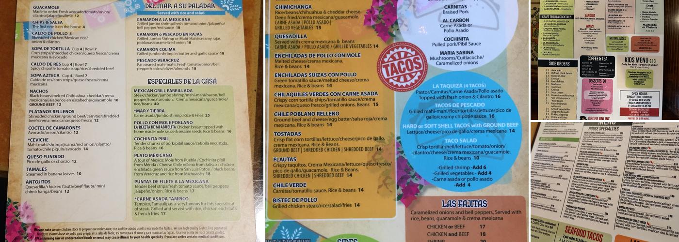 El Rancho Grande Mexican Restaurant Kendall Menu