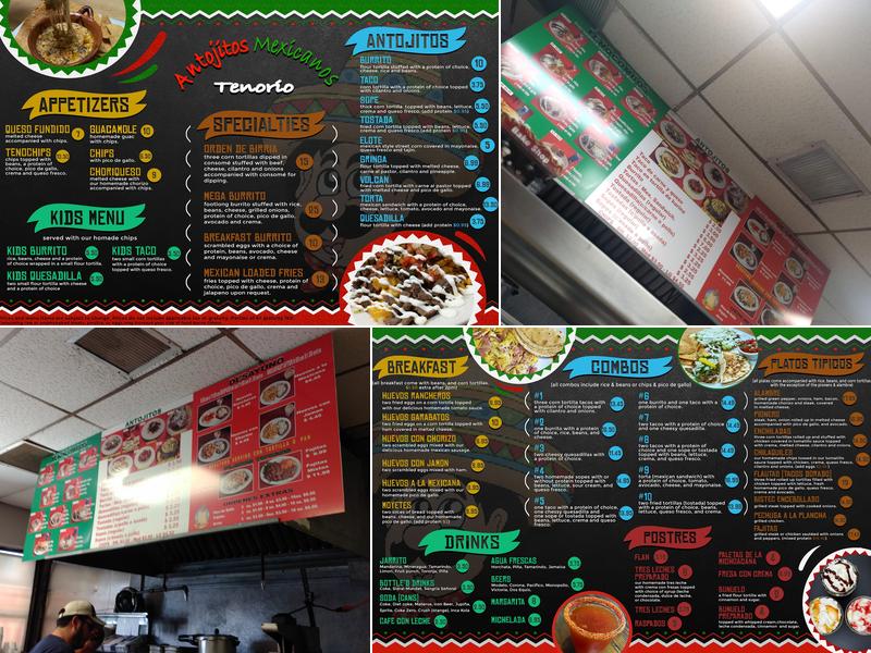 Antojitos Mexicanos Tenorio Menu