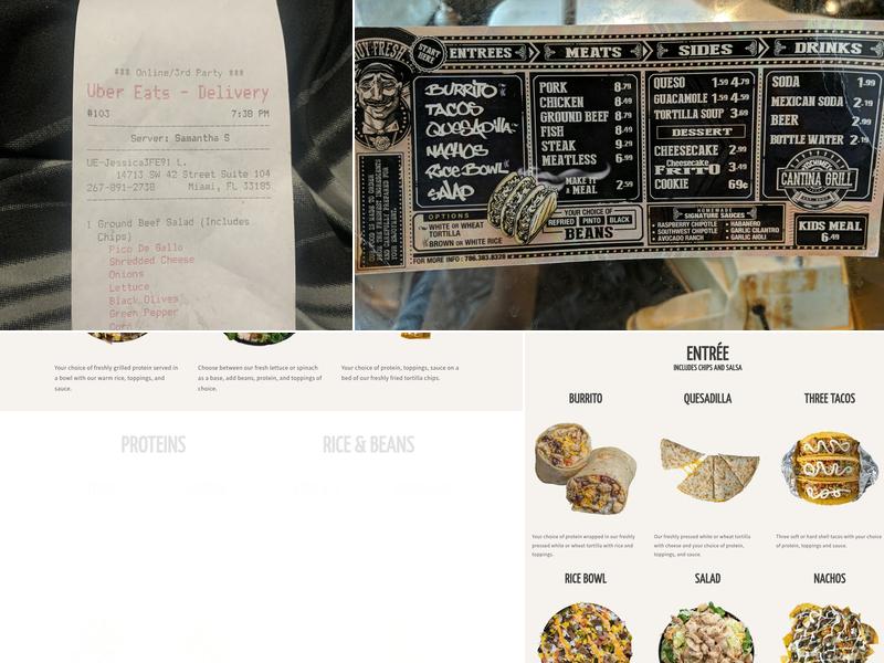 Xochimex Cantina Grill of Bird Road Menu