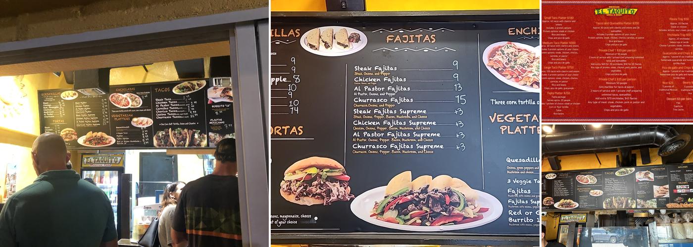 El Taquito Menu