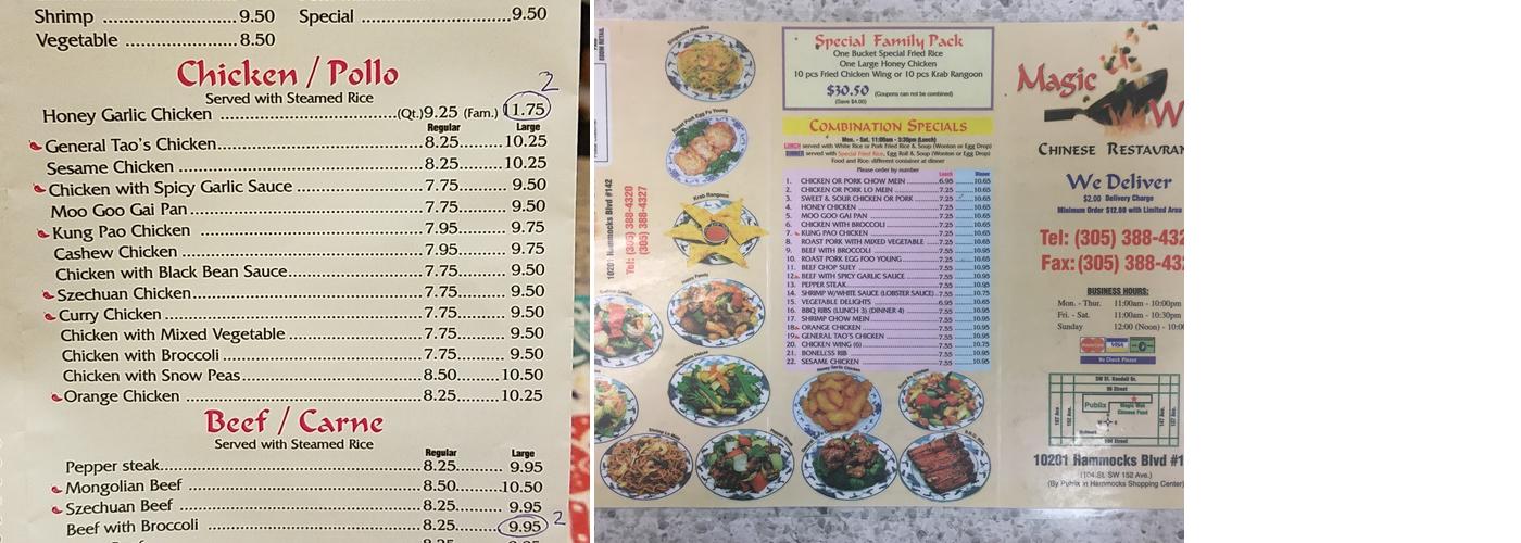 Magic Wok Menu