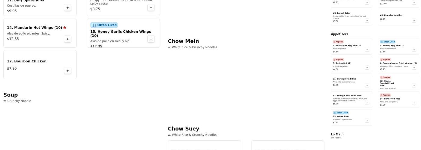 Peter's Kitchen Menu