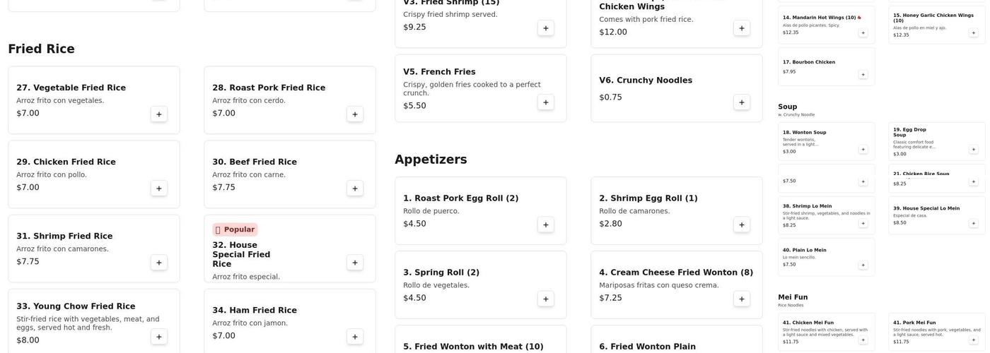 Peter's Kitchen Menu