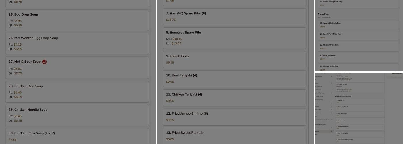 China Town West Menu