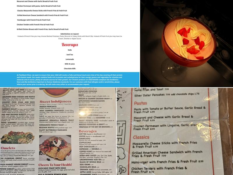 Flashback Diner Menu