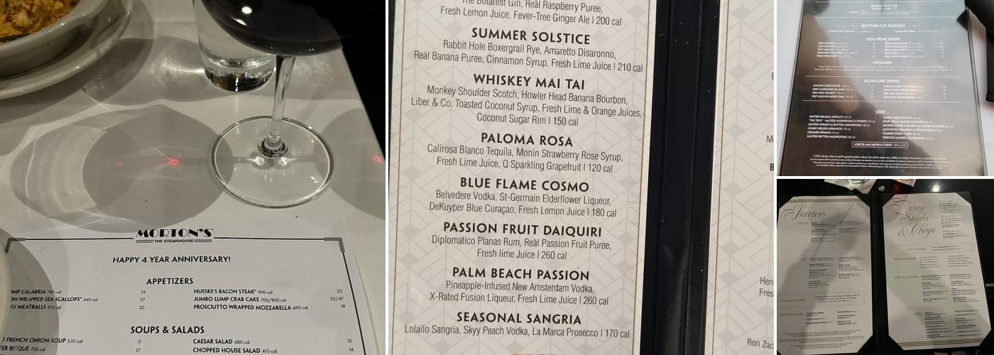 Morton's The Steakhouse Menu