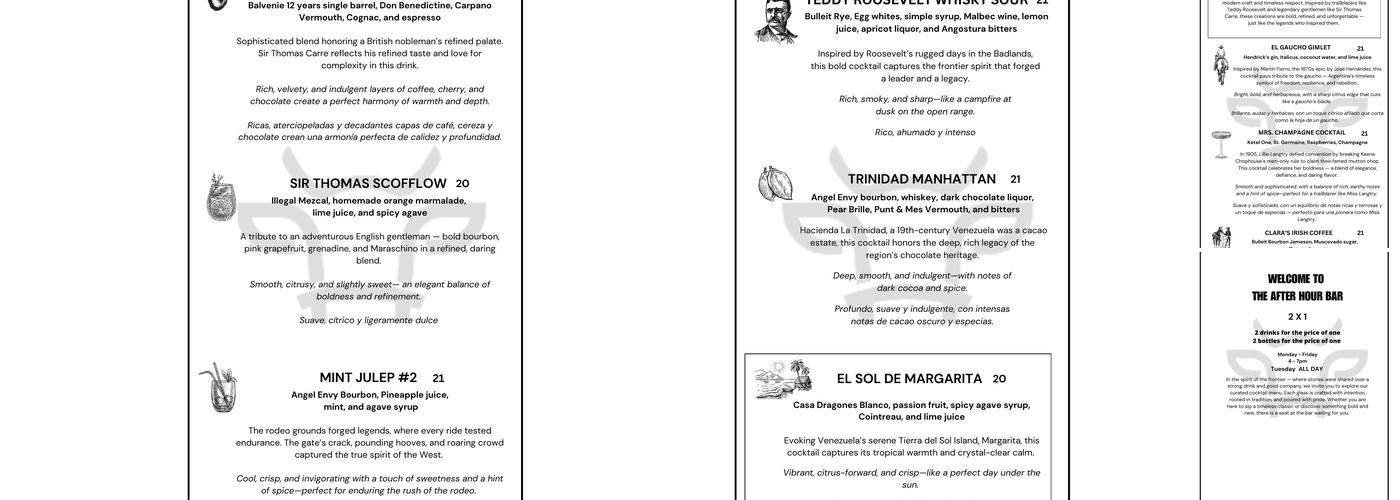 Hereford Grill Menu