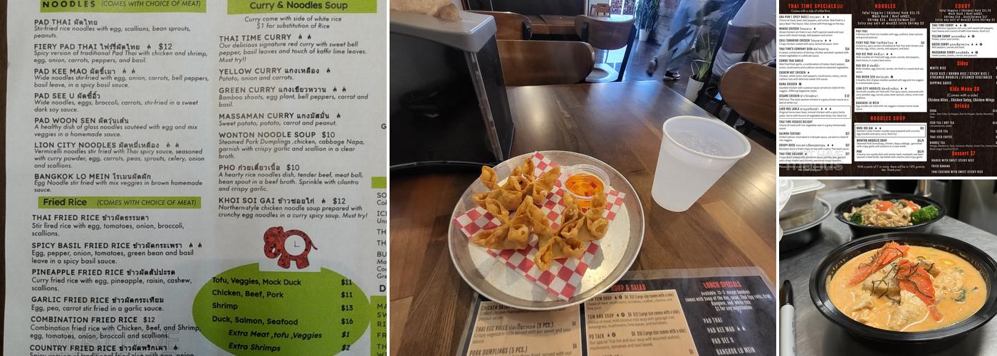 Thai Time Express Menu