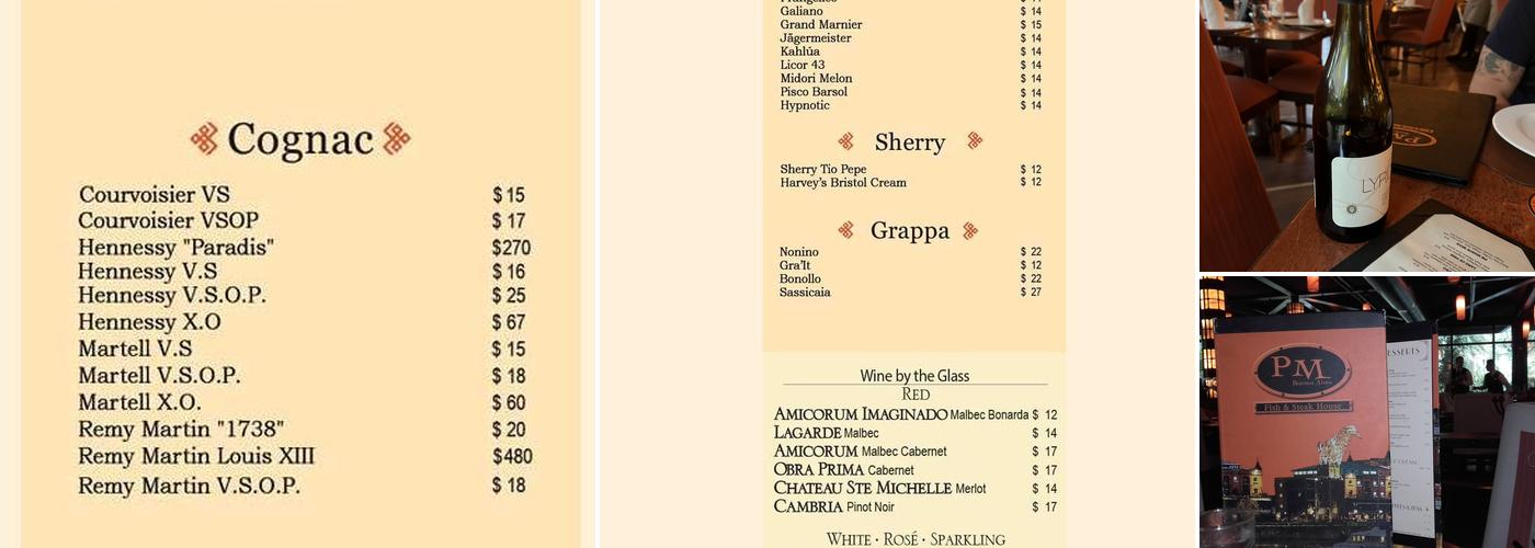 PM Fish & Steak House Menu