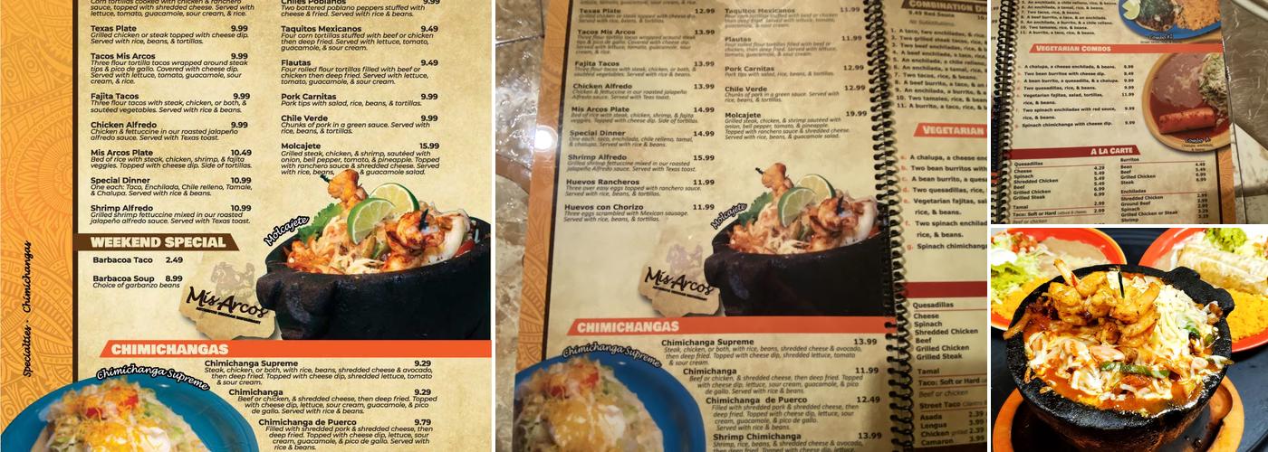Mis Arcos Mexican Restaurant Menu