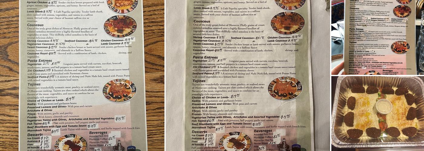 Cafe Paprika Menu