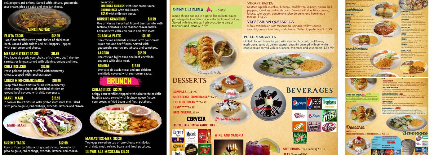 Maria's Mexican Grill & Cantina Menu