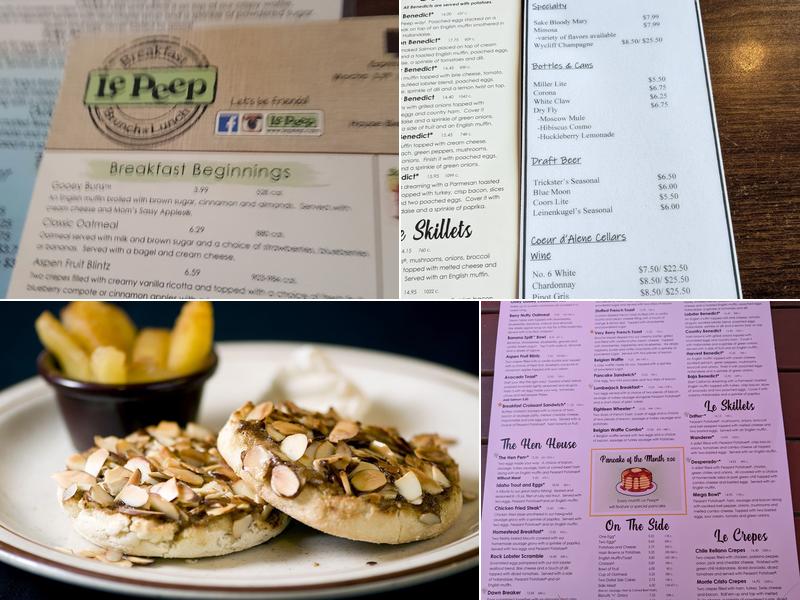 Le Peep Cafe Menu