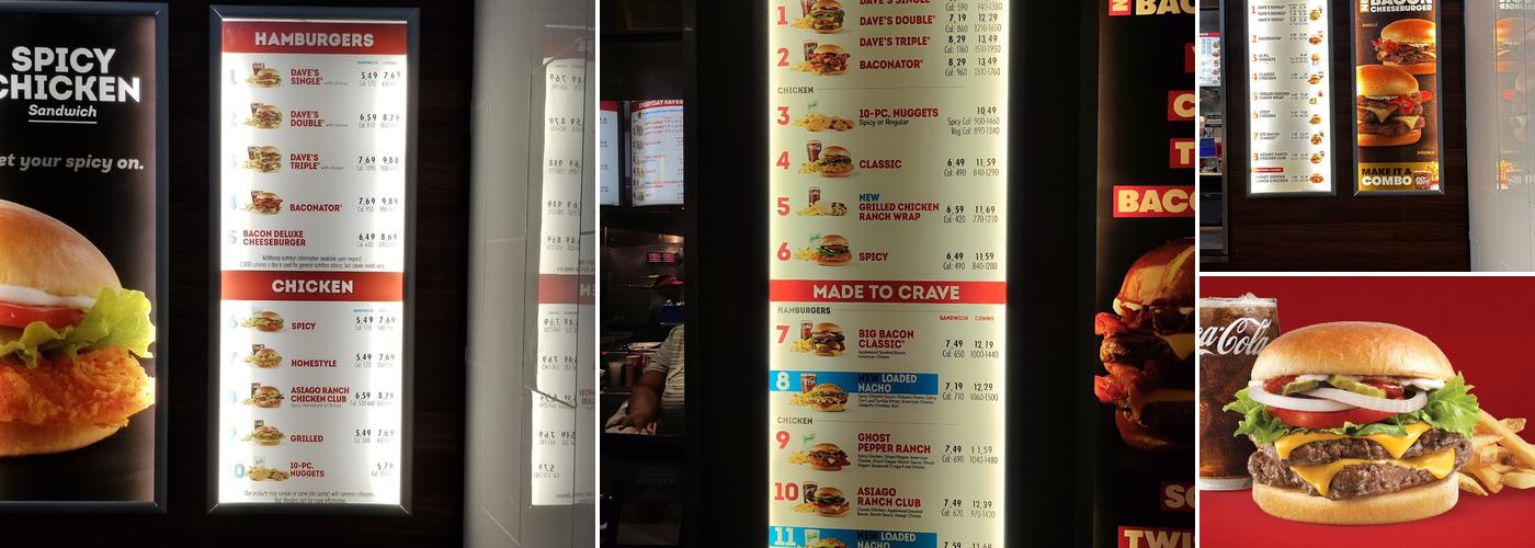 Wendy's Menu