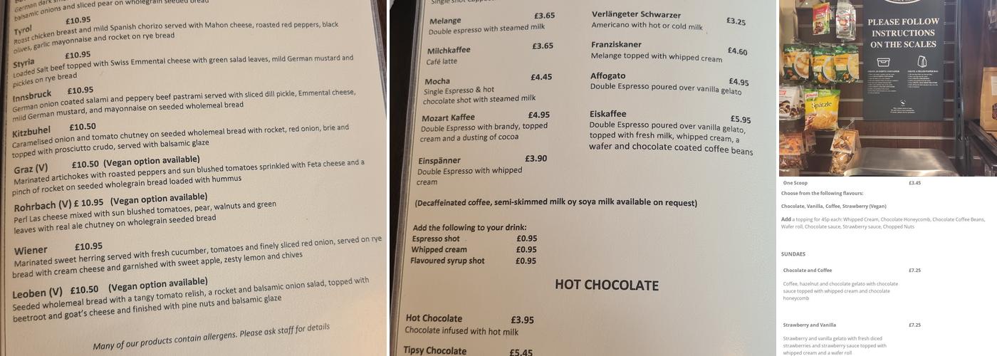 Wally's Delicatessen Menu