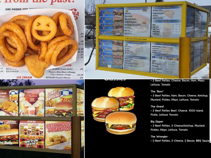 Zip's Drive In Menu