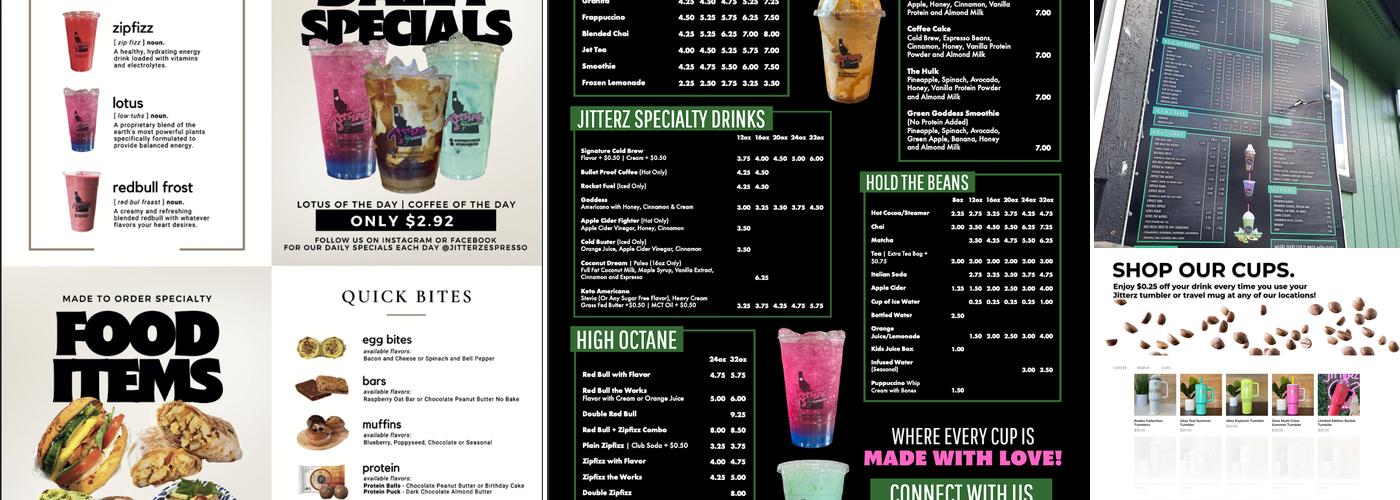 Jitterz Espresso Menu