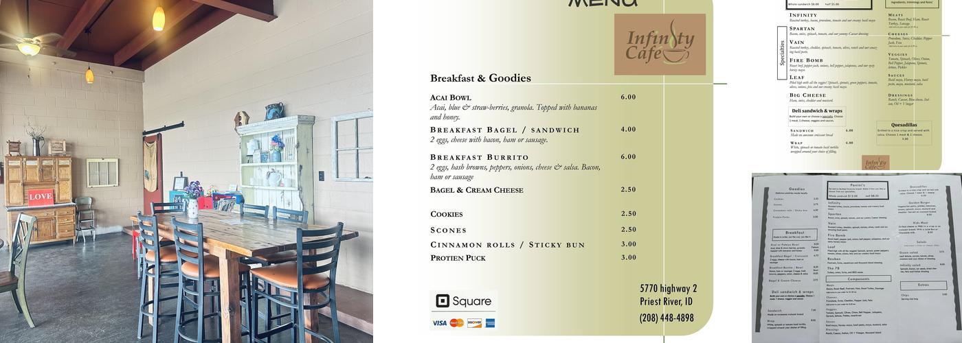 Infinity Cafe Menu