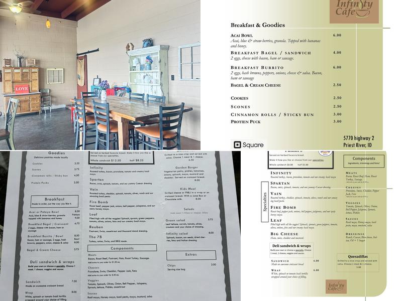 Infinity Cafe Menu