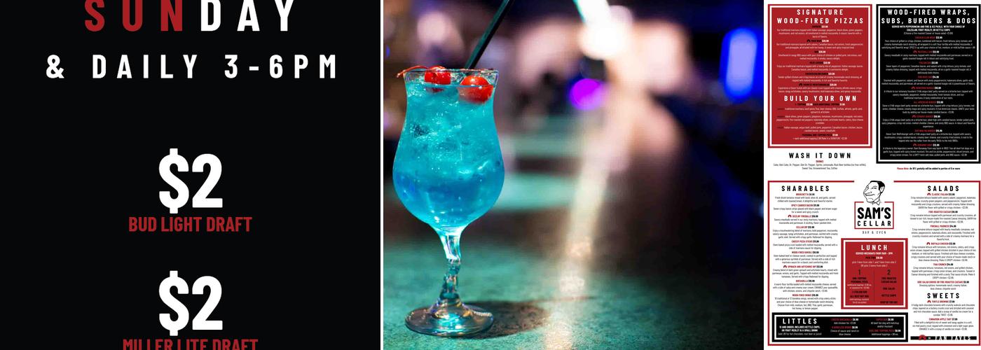 Sam's Cellar Bar & Oven Menu