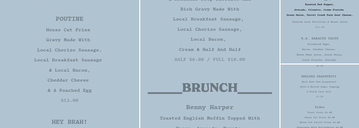 The Bruncheonette Menu