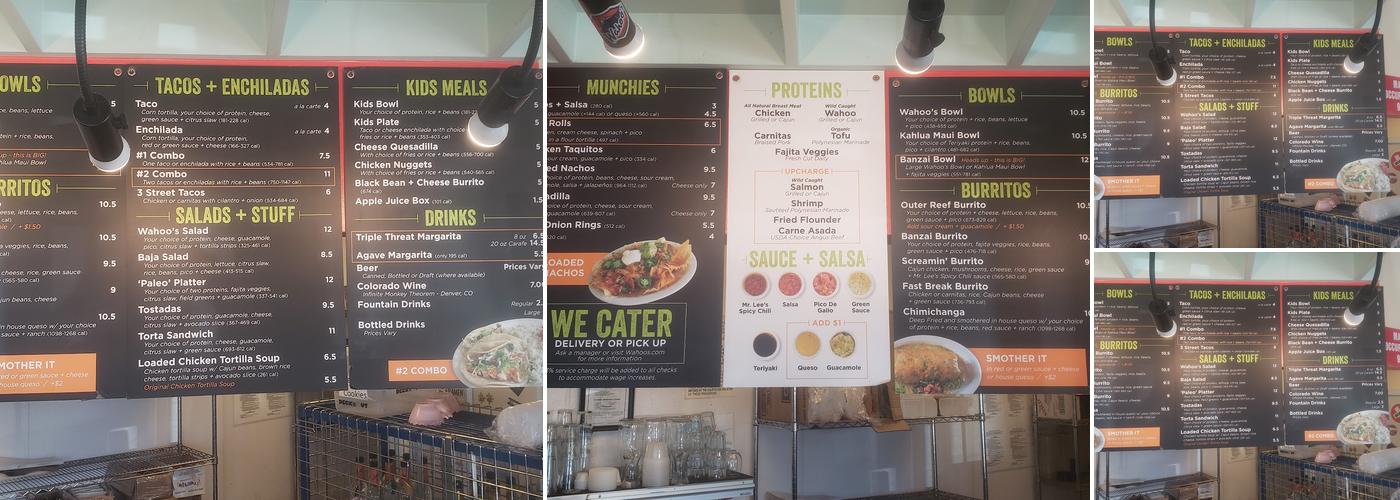 Wahoo's Fish Taco Menu