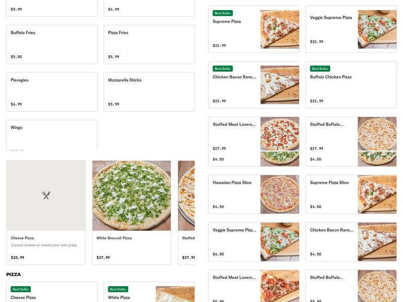 Ray's 1 Pizza Menu