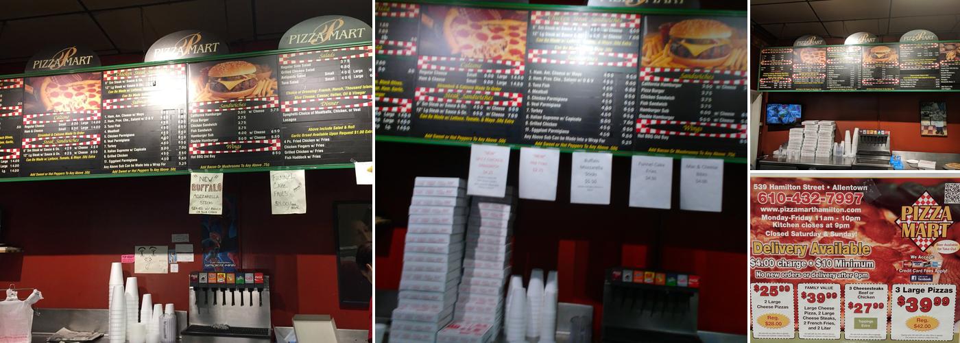 Pizza Mart Menu