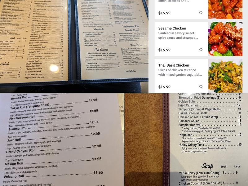 Wild Basil Restaurant Menu