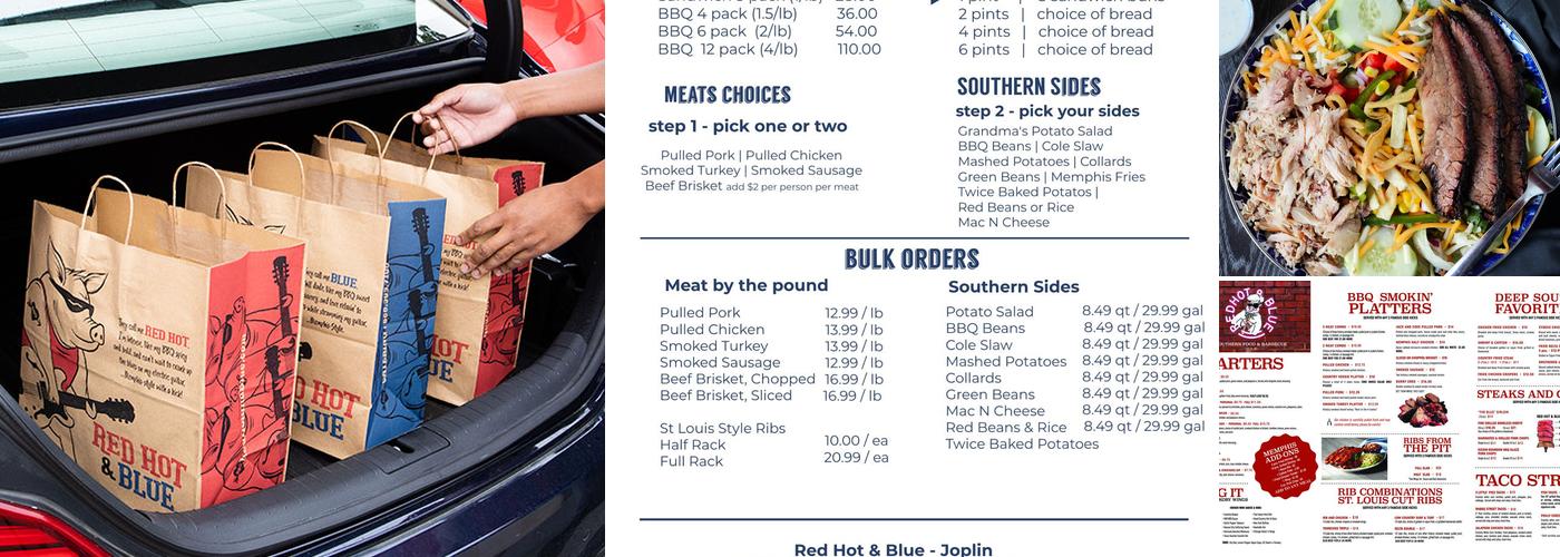 Red Hot & Blue - Joplin, MO Menu