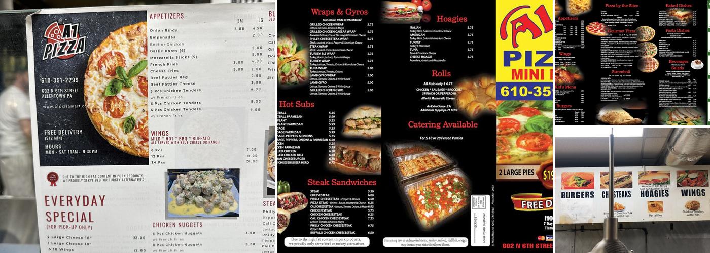 A1 Pizza & Mini Mart Menu