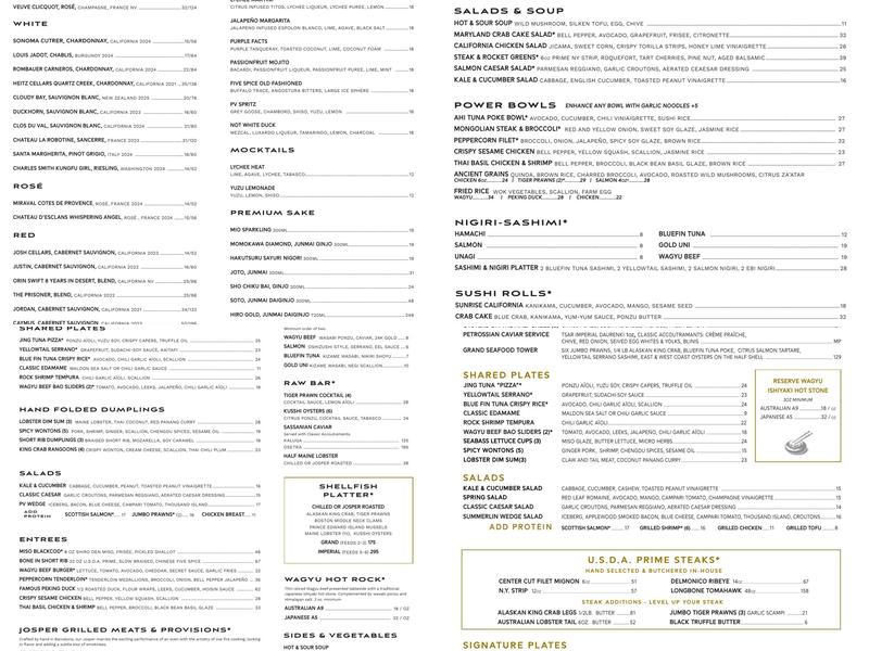 JING Denver Menu