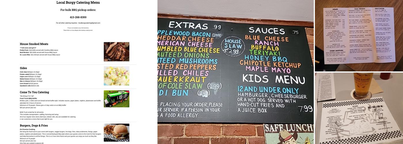 Local Burger Menu