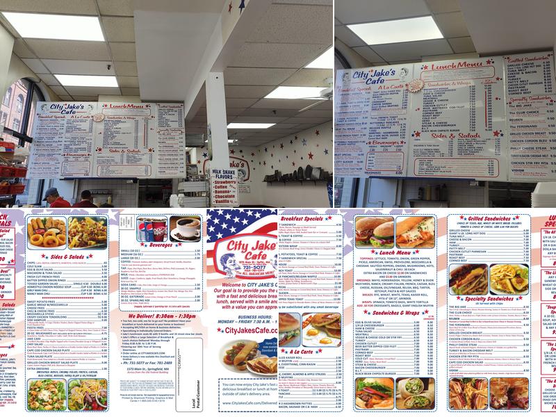 City Jake's Cafe Menu