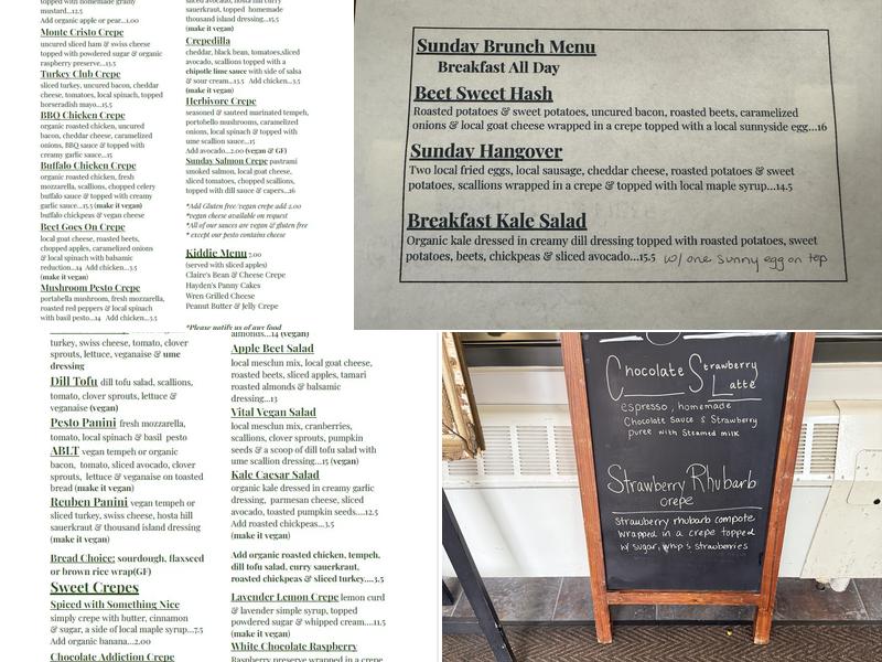 Starving Artist Creperie and Cafe Menu