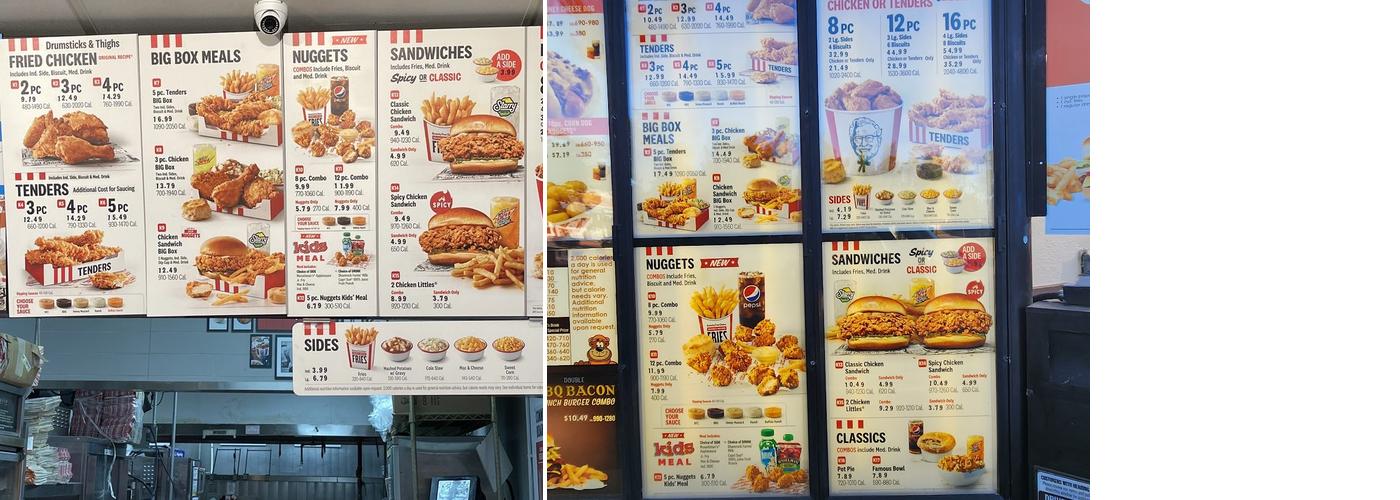 KFC Menu