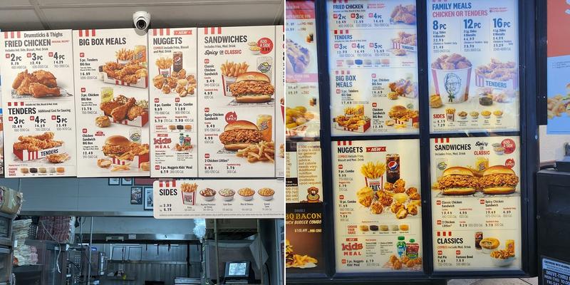 KFC Menu