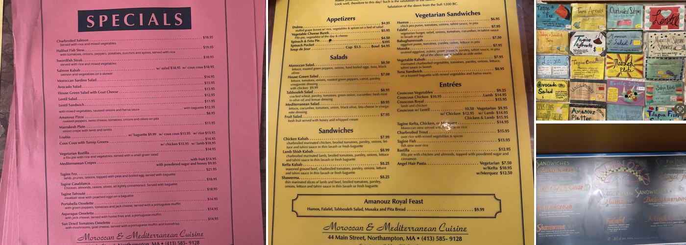 Amanouz Cafe Menu