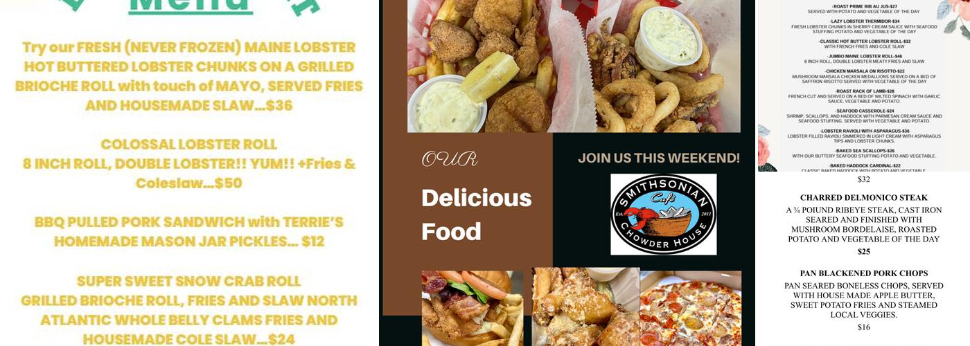Smithsonian Cafe and Chowderhouse Menu