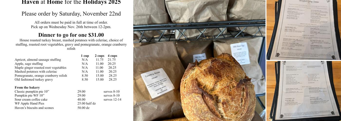 Haven Menu