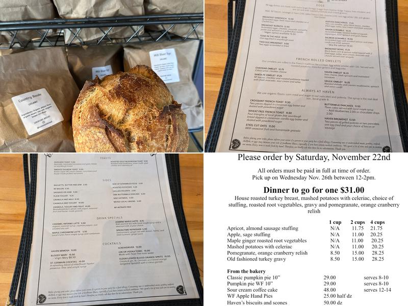 Haven Menu