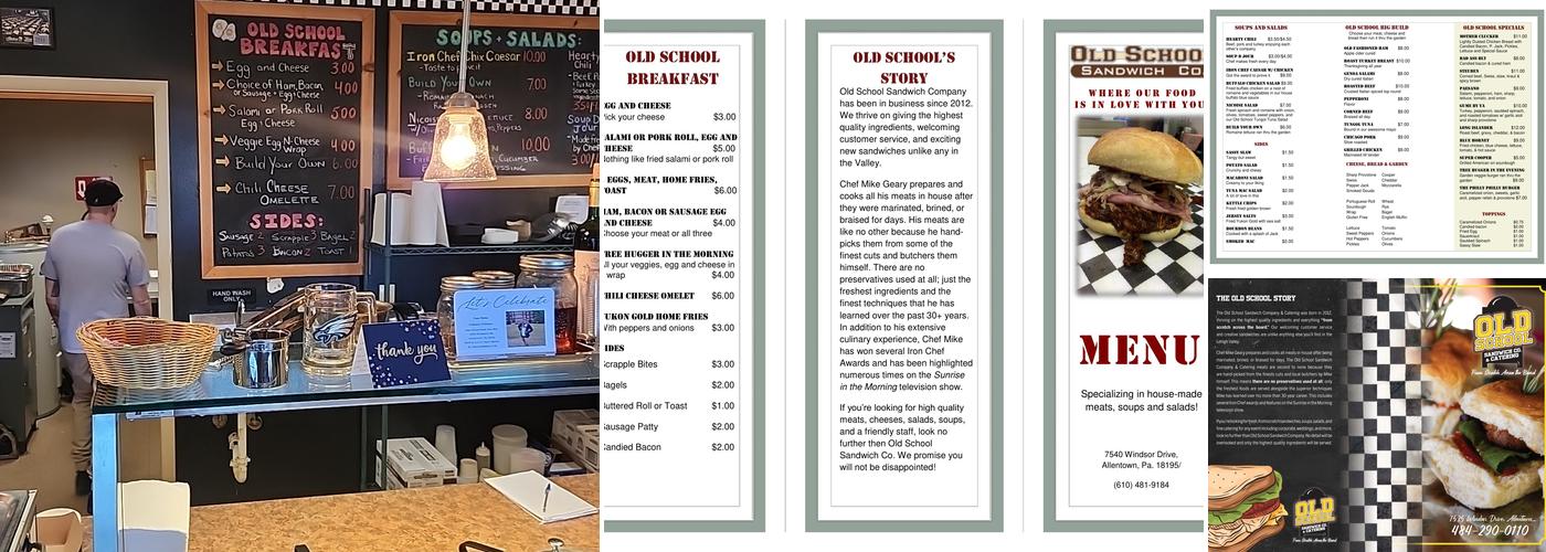Old School Sandwich Company Menu