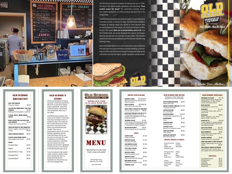 Old School Sandwich Company Menu