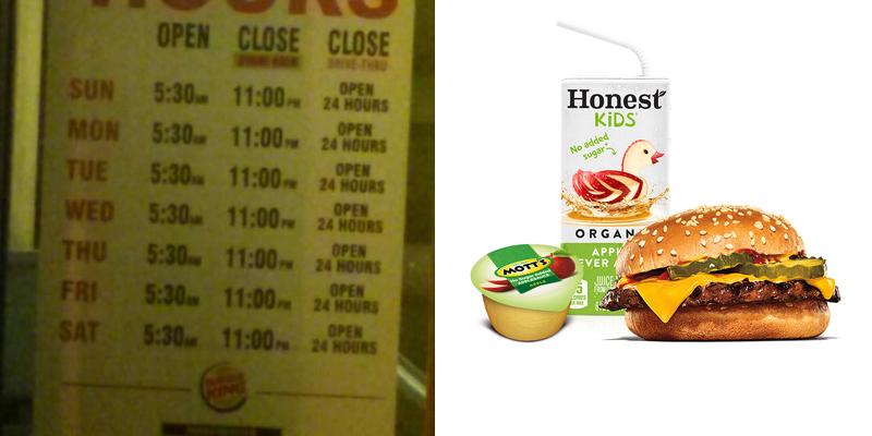 Burger King Menu