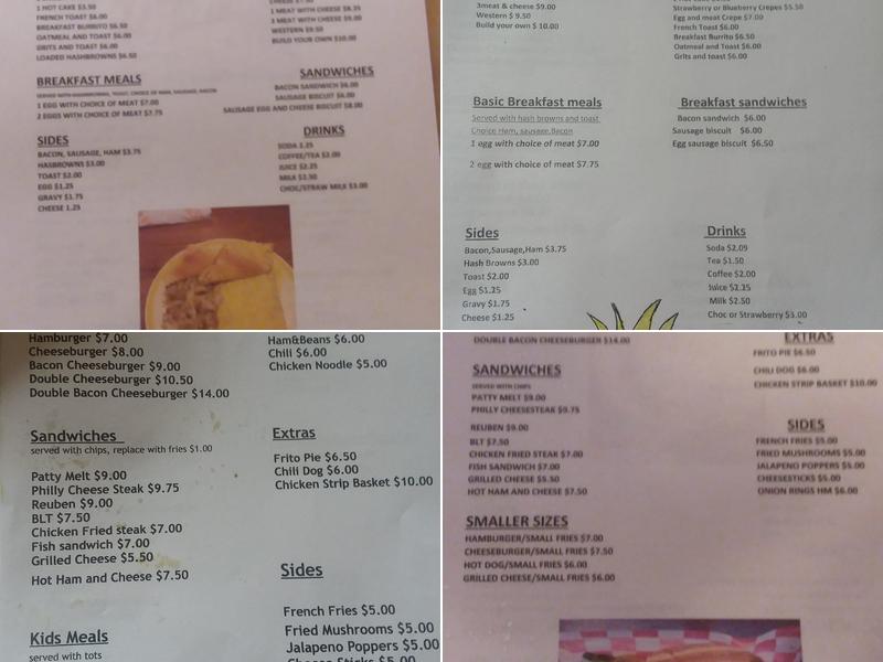 Granny Lee's Cafe Menu