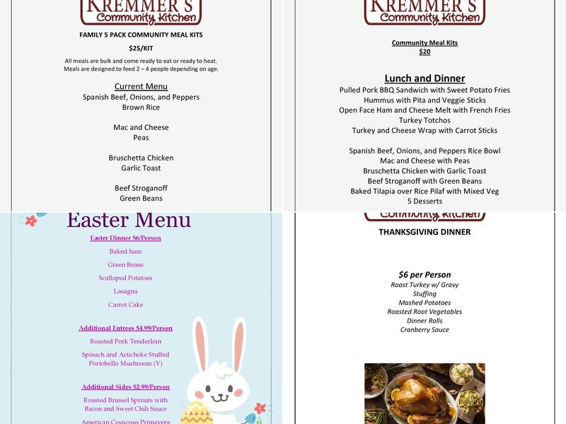 Kremmer's Cafe & Catering Menu