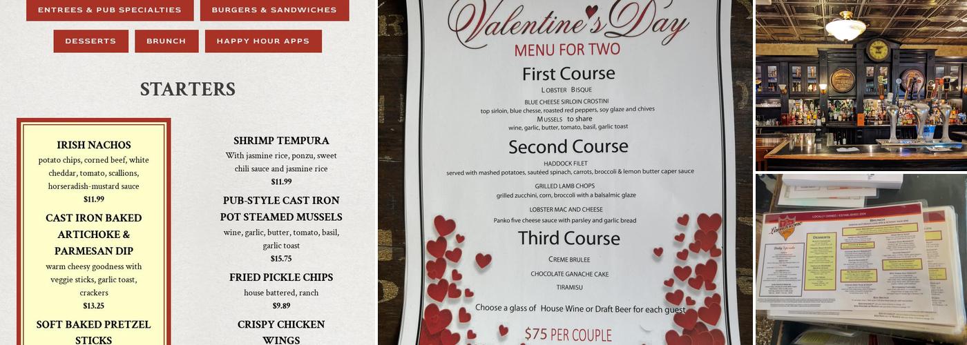 Lansdowne Arms Menu